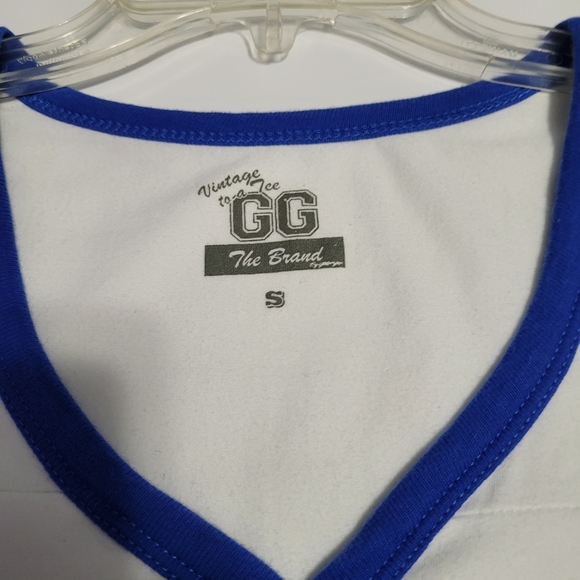 GG The Brand Women's Size Small KU Rock Chalk Jayhawk Pullover V-Neck T-shirt - Picture 3 of 13